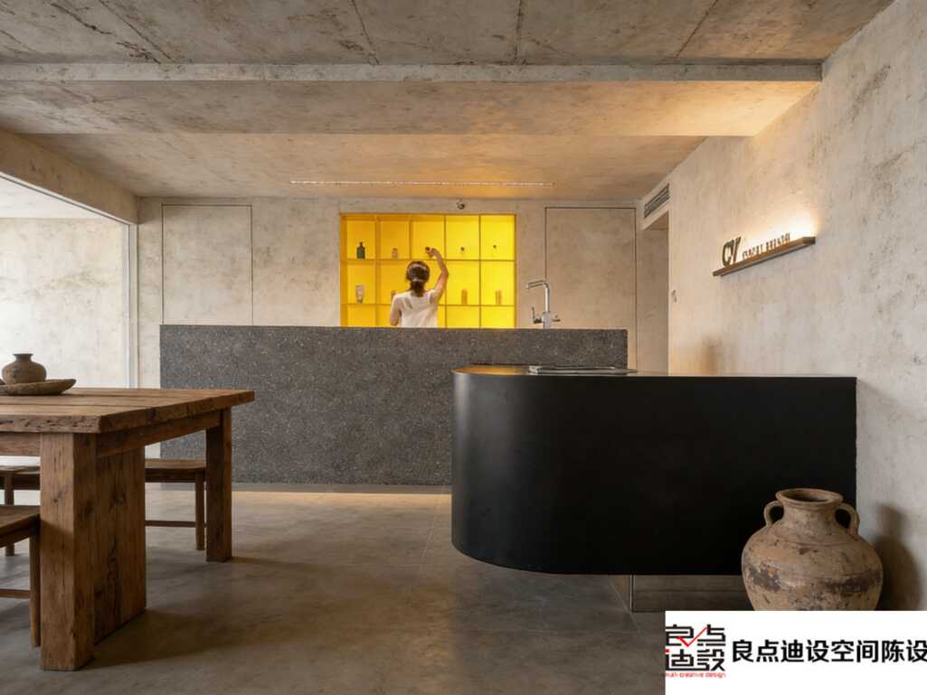 爆款揭秘!这家美容院的装修软装设计，黄色墙壁+水泥地美翻了!